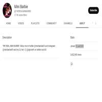 Mini Barbie (YouTuber)YouTube 