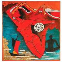 M. F. HusainVishwamitra (1973), Passage Through Human Space, Bharat Mata
