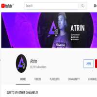Atrin GamingAtrin (YouTube Channel 2016)
