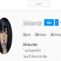 Billie Dawn IngleBilliedawningle (Instagram Account 2015)