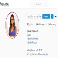 Isabela FernandezBelafernandez (Instagram Account 2012), Belafernandezz (Instagram Account 2017)