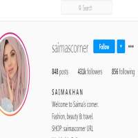 Saima Khan (Instagram Star)Saimascorner (Instagram Account 2015)
