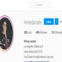 Mickey LacosteMickeylacoste (Instagram Account 2012)