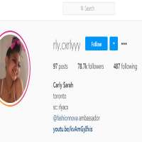 Carly SarahRly.cxrlyyy (Instagram Account 2019)
