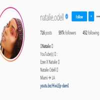 Natalie OdellNatalie.odell (Instagram Account 2015), Ezeexnatalie (Instagram Account 2018)