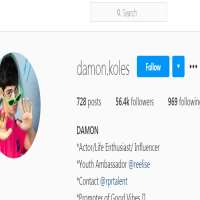 Damon KolesDamon.koles (Instagram Account 2017)