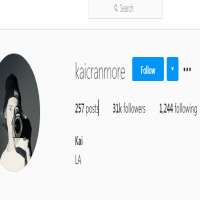 Kai CranmoreKaicranmore (Instagram Account 2015)