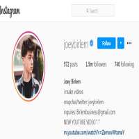 Joey Birlemjoeybirlem (Instagram Account 2016)