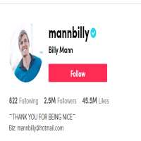 Billy Mann (TikTok)Mannbilly (TikTok Account 2016)