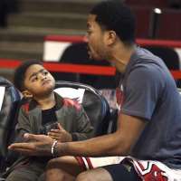 Derrick Rose son Derrick Rose Jr. Derrick Rose son Derrick Rose Jr.