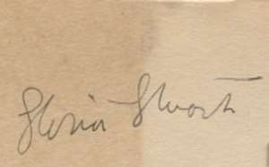 Gloria Stuart Signature
