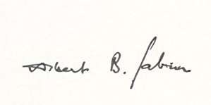 Albert Sabin Signature