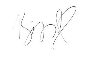 Kyra Sedgwick Signature