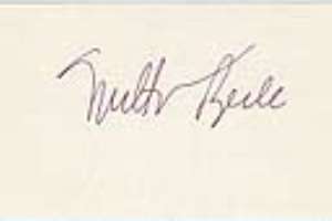 Milton Berle Signature
