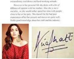 Alia Bhatt Signature