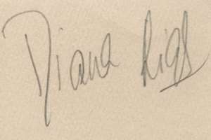 Diana Rigg Signature