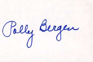 Polly Bergen Signature