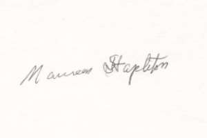 Maureen Stapleton Signature