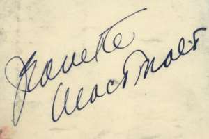 Jeanette MacDonald Signature