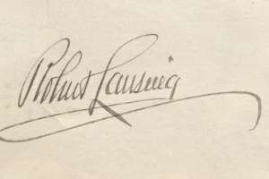 Robert Lansing Signature