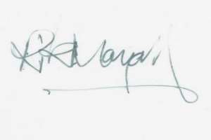 Rik Mayall Signature