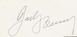Jack Benny Signature