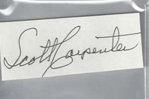 Scott Carpenter Signature