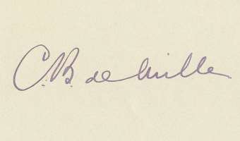 Cecil B. DeMille Signature