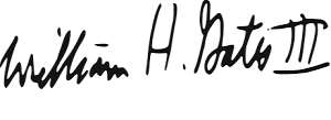 Bill Gates Signature