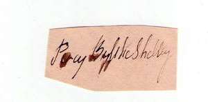 Percy Bysshe Shelley Signature