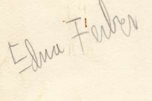 Edna Ferber Signature