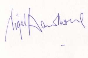 Nigel Hawthorne Signature