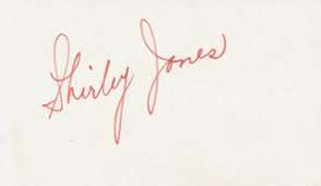 Shirley Jones Signature