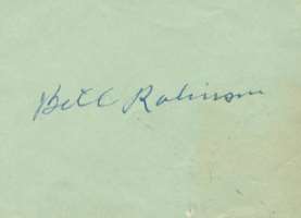 Bill Robinson Signature