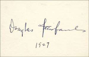 Douglas Fairbanks Signature