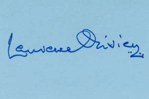 Laurence Olivier Signature