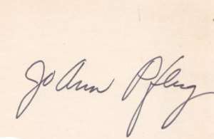 Jo Ann Pflug Signature