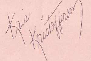 Kris Kristofferson Signature