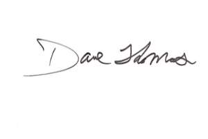 Dave Thomas (Businessman) Signature
