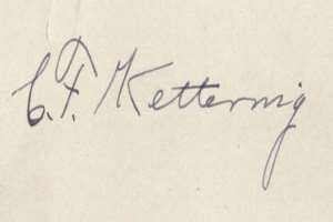 Charles F. Kettering Signature