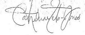 Catherine Zeta-Jones Signature