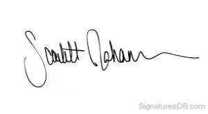 Scarlett Johansson Signature