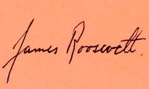 James Roosevelt Signature