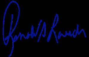 Ronald Lauder Signature
