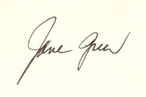 Jane Greer Signature