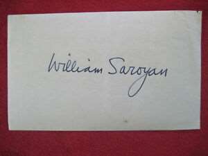 William Saroyan Signature
