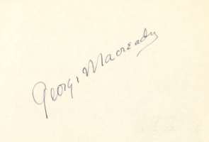 George Macready Signature
