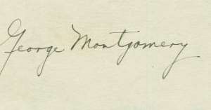 George Montgomery Signature