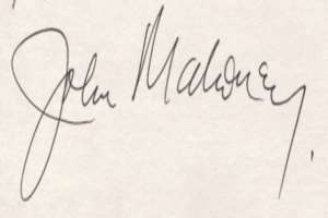 John Mahoney Signature