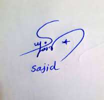 Sajid Khan Signature